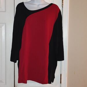 Cocoa Womem black and red sweater Sz 3X  NWOT